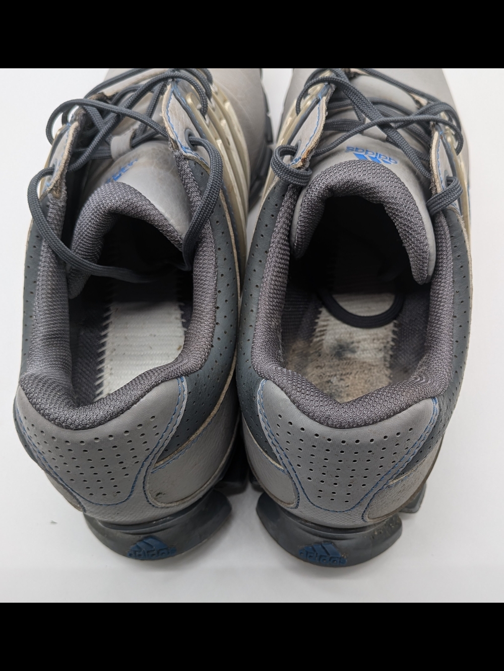 adidas Men's Gray and Black Athletic Golf Shoes - Picture 6 of 7